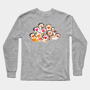 Lovely cat paws pattern Long Sleeve T-Shirt